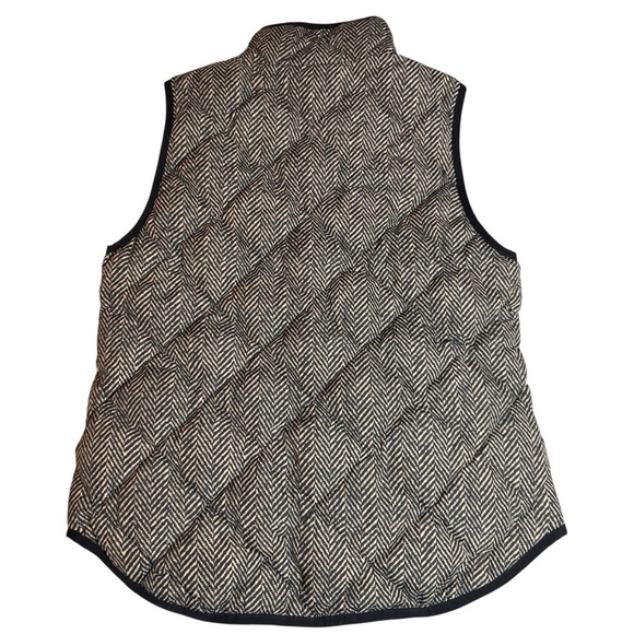 J.Crew Herringbone Quilted Down Filled Cozy Hiking Preppy Full Zip Puffer Vest - Picture 2 of 13